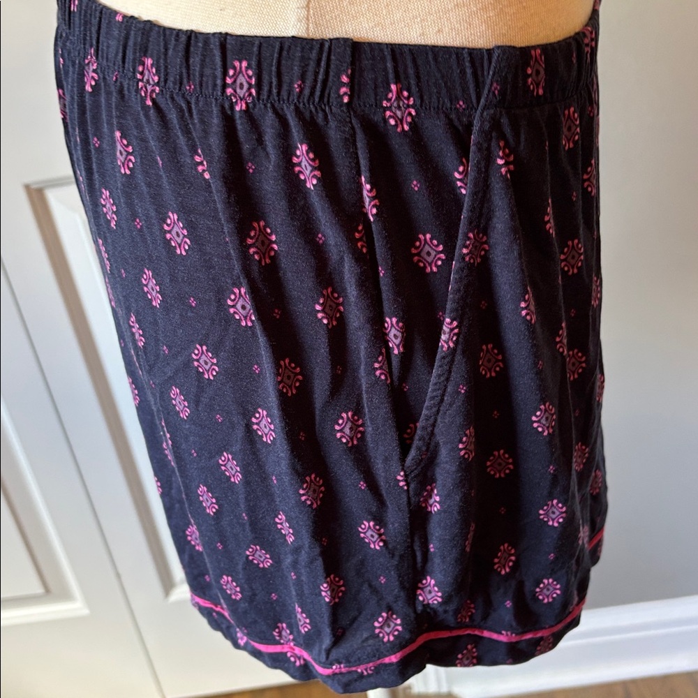 Soma Cool Nights Navy and Pink Patterned tank AND shorts New no tags - Picture 5 of 6